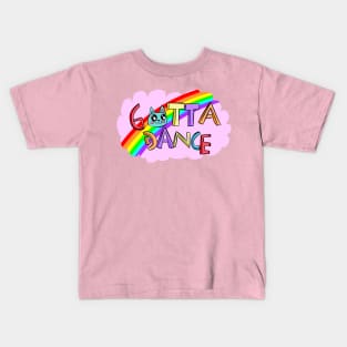 Gotta Dance Rainbow Cat Kids T-Shirt